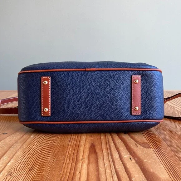 Dooney & Bourke Navy Pebble Grain Lexington Shopper Large Tote Bag - 0801TH - Picture 5 of 7